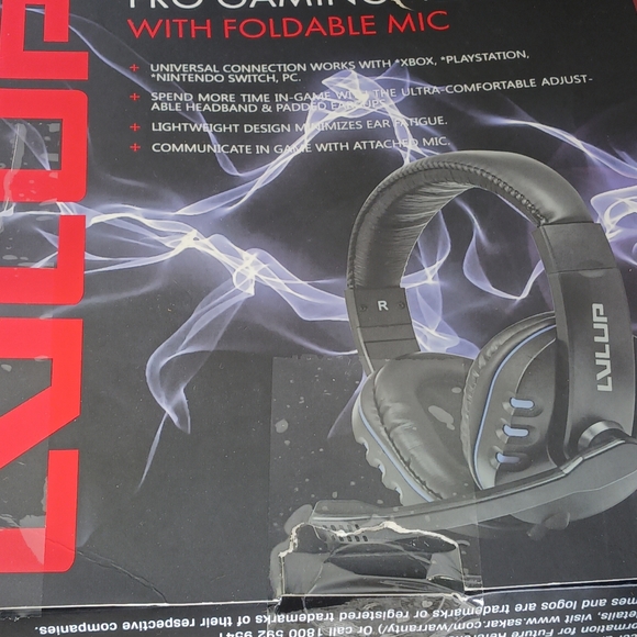 LVLUP Pro Gaming Headset with Foldable Mic PS4, PS4 Pro, Xbox One & PC - Picture 6 of 7